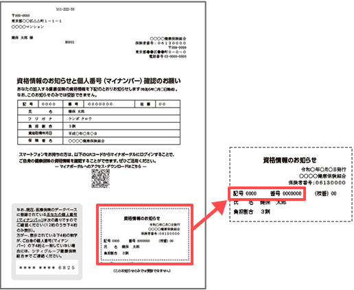 資格情報のお知らせ